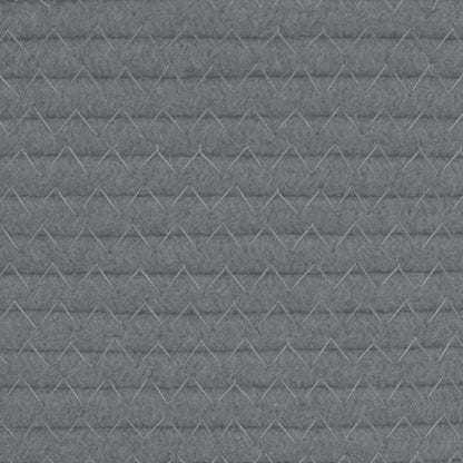 Cesto de arrumação Ø40x35 cm algodão cinzento e branco