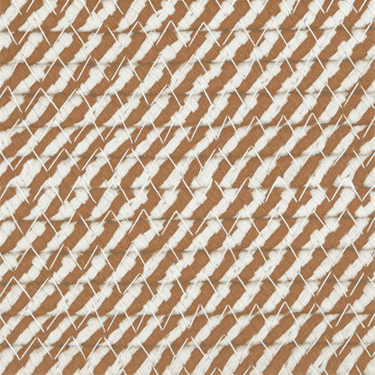 Cesto de arrumação com tampa Ø37x50cm algodão castanho e branco
