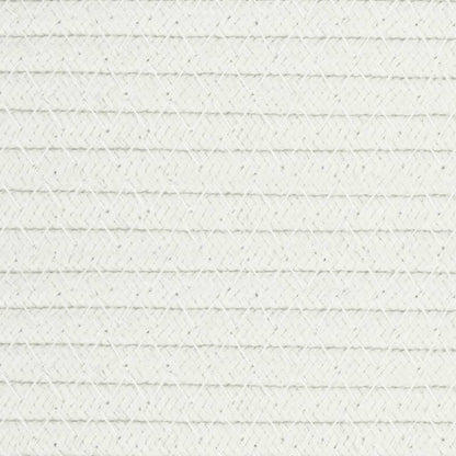 Cesto de arrumação com tampa Ø37x50cm algodão castanho e branco