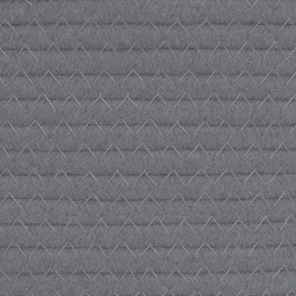 Cesto de arrumação Ø43x38 cm algodão cinzento e branco