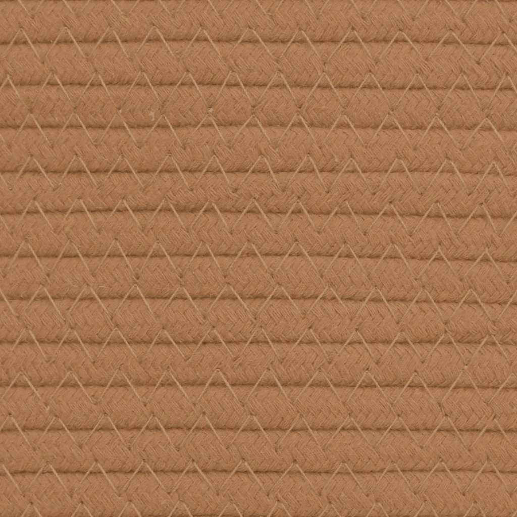 Cesto de arrumação Ø40x35 cm algodão castanho