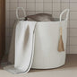 Cesto de arrumação Ø40x35 cm algodão branco