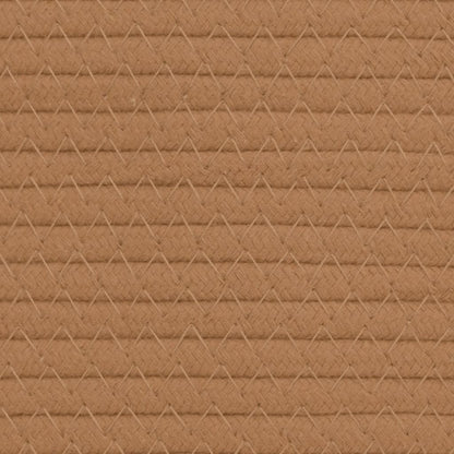 Cesto de arrumação Ø40x35 cm algodão castanho e branco