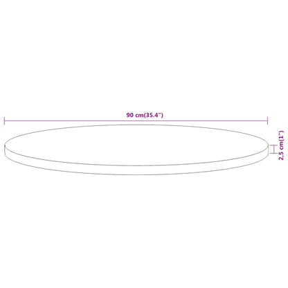 Tampo de mesa redondo Ø90x2,5 cm madeira de acácia maciça