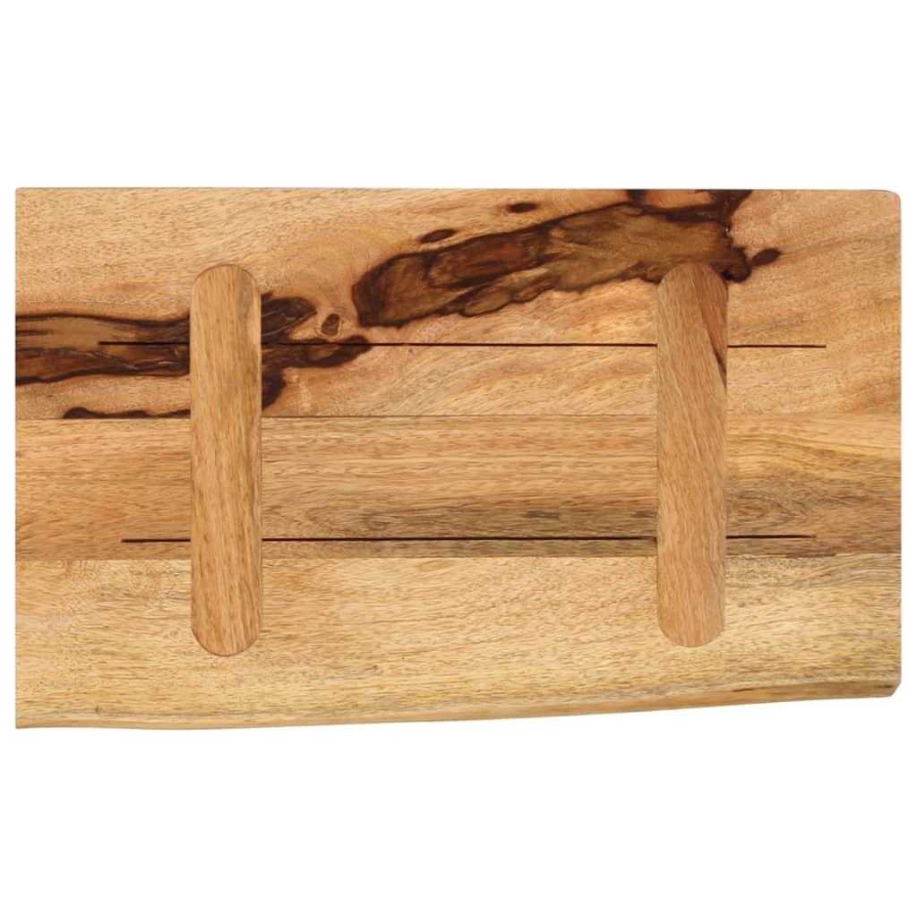 Tampo de mesa c/ borda viva 60x30x2,5cm mangueira áspera maciça