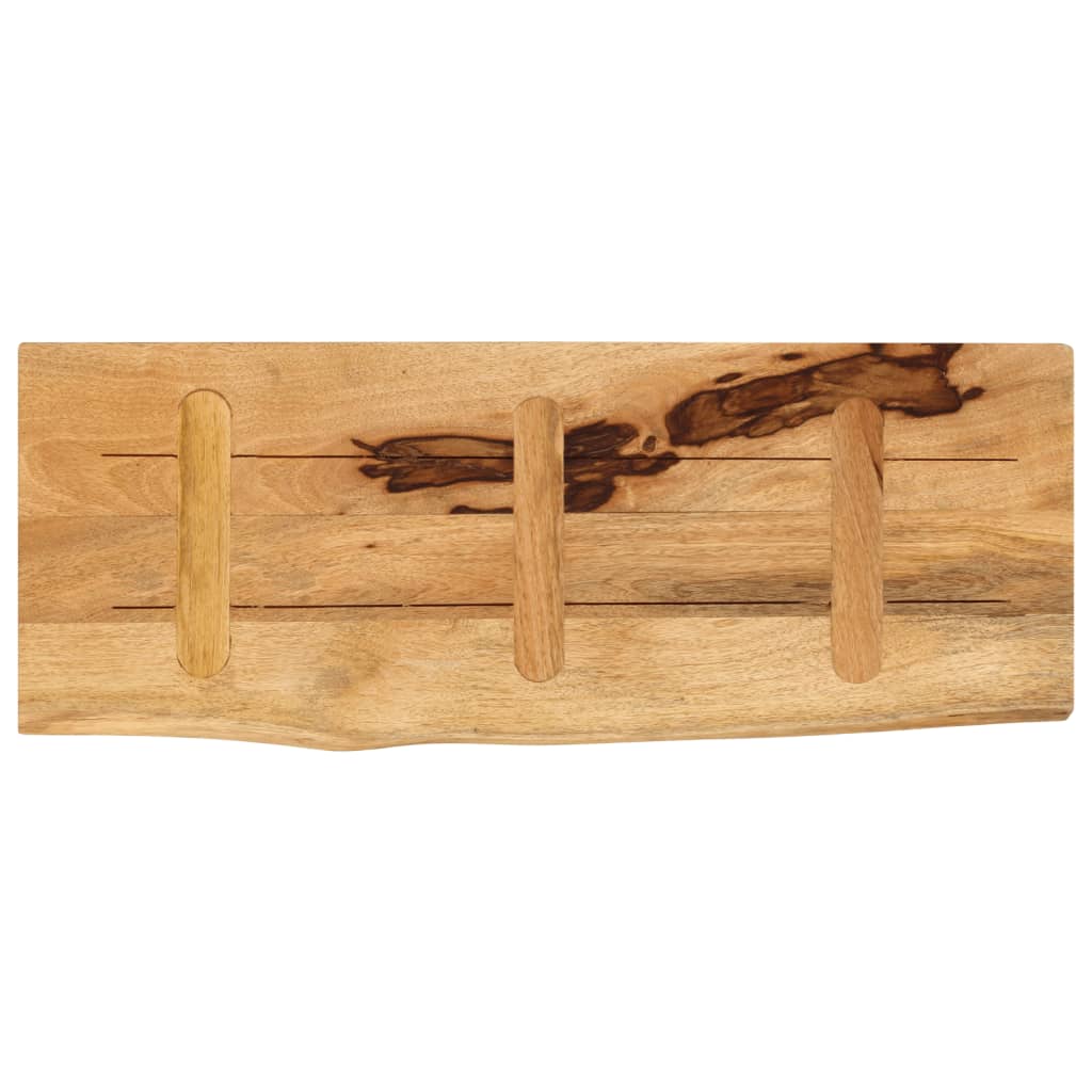 Tampo de mesa borda viva 90x20x3,8 cm mangueira áspera maciça