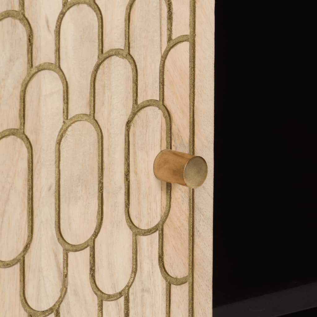 Móvel de apoio 90x33x75 cm madeira de mangueira maciça