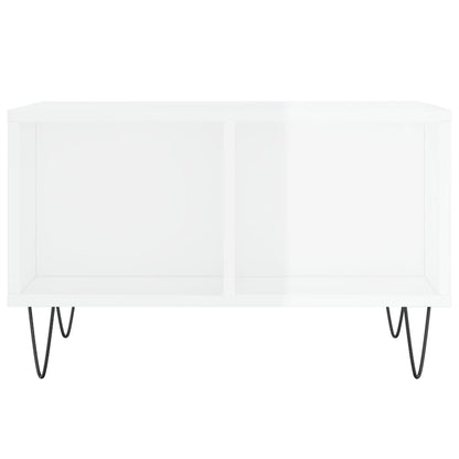 Mesa de centro 60x50x36,5 cm derivados madeira branco brilhante