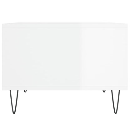 Mesa de centro 60x50x36,5 cm derivados madeira branco brilhante