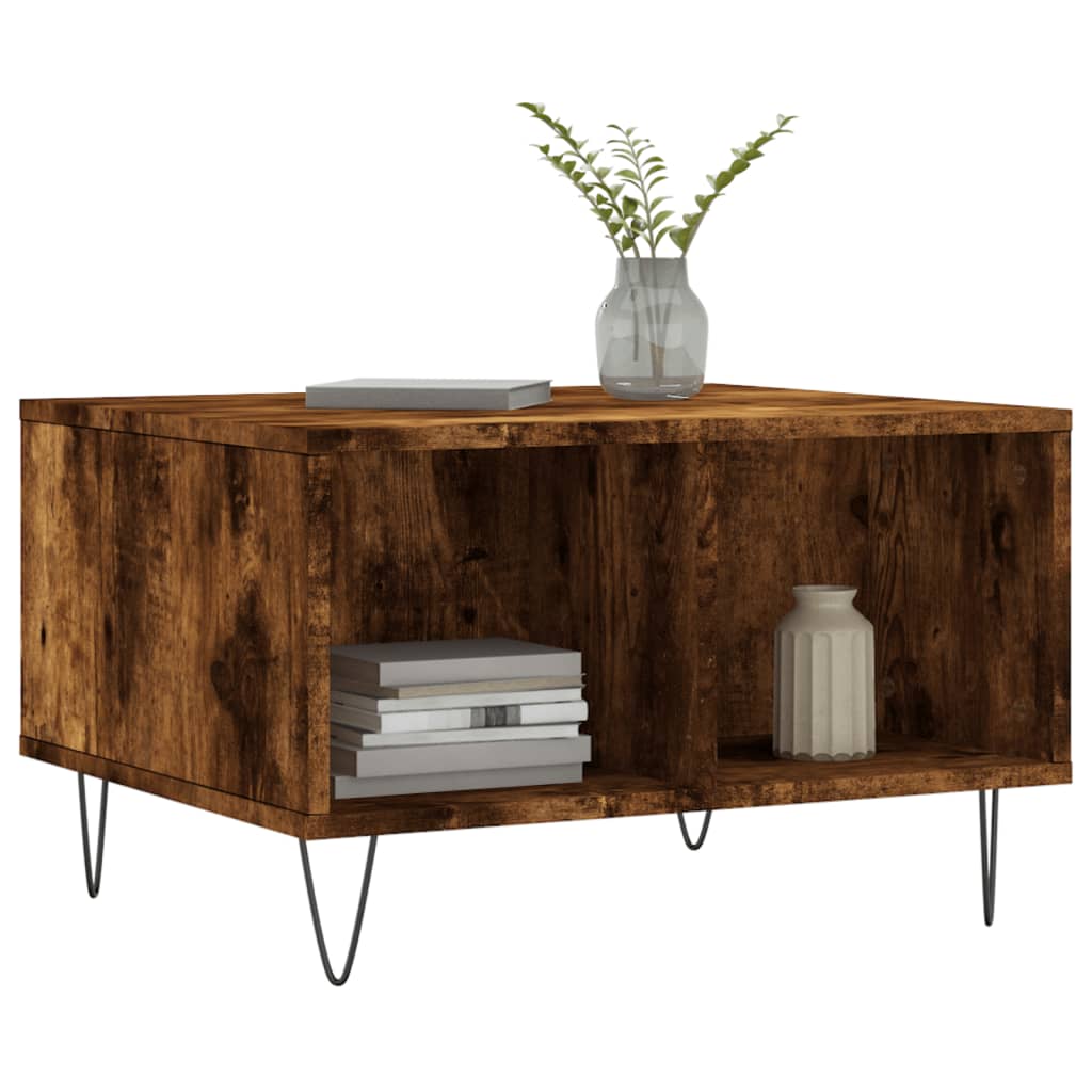 Mesa de centro 60x50x36,5 cm derivados madeira carvalho fumado