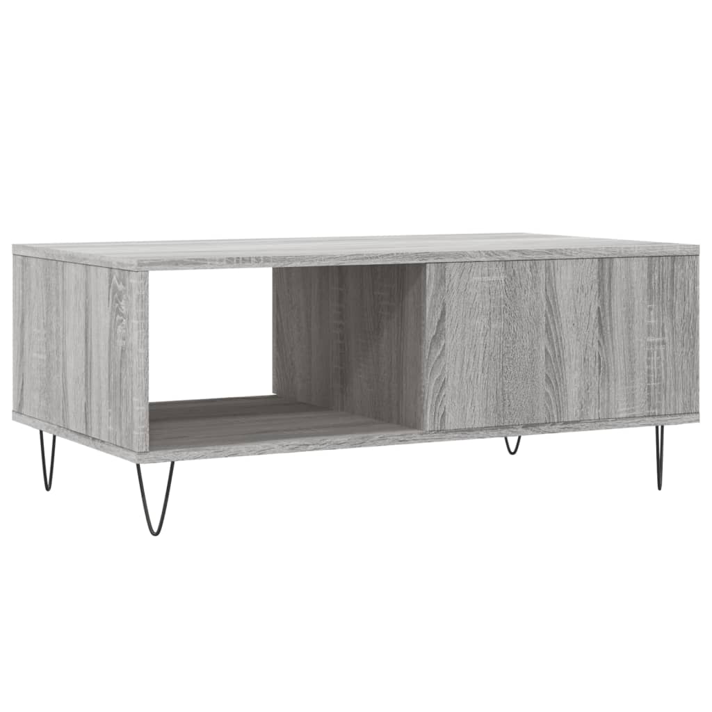 Mesa de centro 90x50x36,5 cm derivados madeira cinzento sonoma