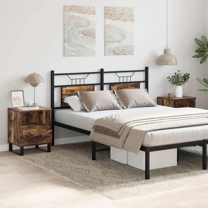 Mesas de cabeceira 2 pcs derivados de madeira carvalho fumado