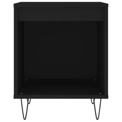 Mesas de cabeceira 2pcs 40x35x50 cm derivados de madeira preto