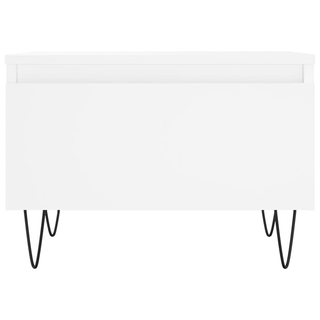 Mesas de centro 2 pcs 50x46x35 cm derivados de madeira branco