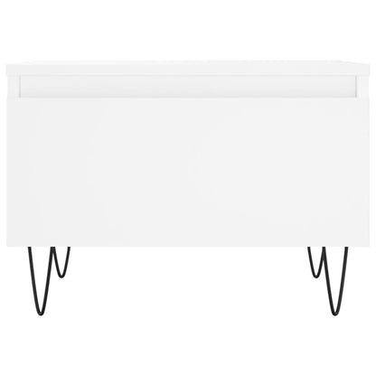 Mesas de centro 2 pcs 50x46x35 cm derivados de madeira branco