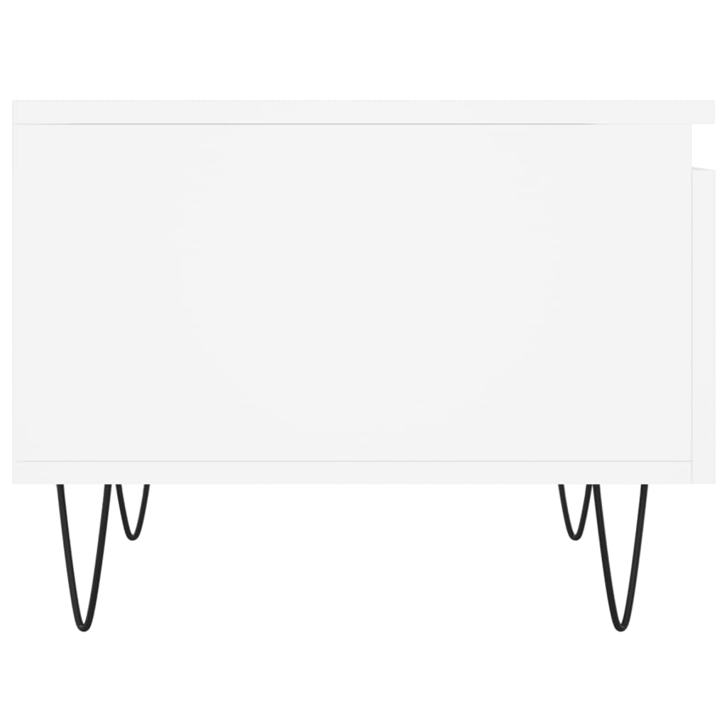 Mesas de centro 2 pcs 50x46x35 cm derivados de madeira branco