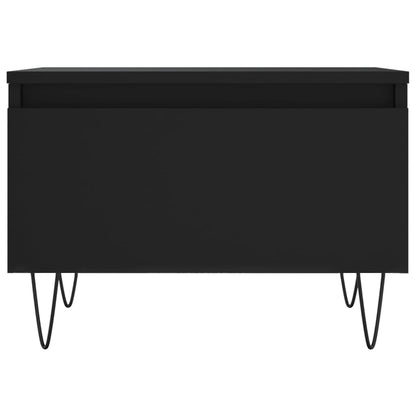 Mesas de centro 2 pcs 50x46x35 cm derivados de madeira preto