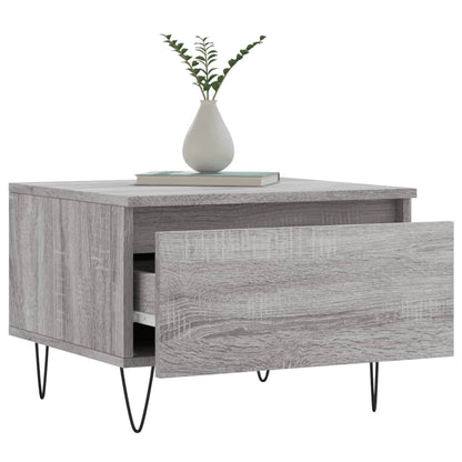 Mesas de centro 2 pcs 50x46x35cm deriv. madeira cinzento sonoma