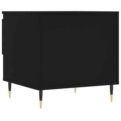 Mesas de centro 2 pcs 50x46x50 cm derivados de madeira preto