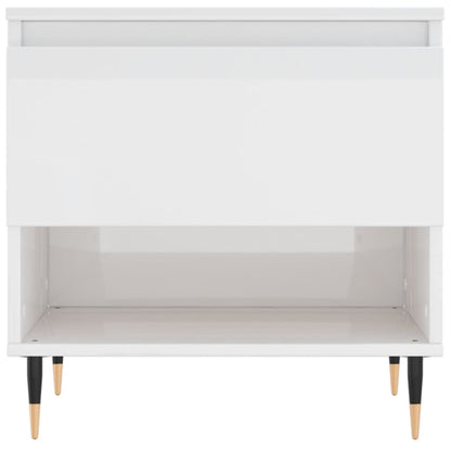 Mesa de centro 50x46x50cm derivados de madeira branco brilhante