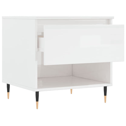 Mesa de centro 50x46x50cm derivados de madeira branco brilhante