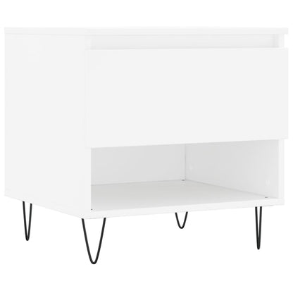 Mesas de centro 2 pcs 50x46x50 cm derivados de madeira branco