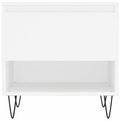 Mesas de centro 2 pcs 50x46x50 cm derivados de madeira branco