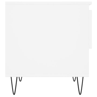 Mesas de centro 2 pcs 50x46x50 cm derivados de madeira branco