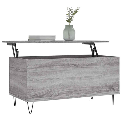 Mesa de centro 90x44,5x45 cm derivados de madeira cinza sonoma