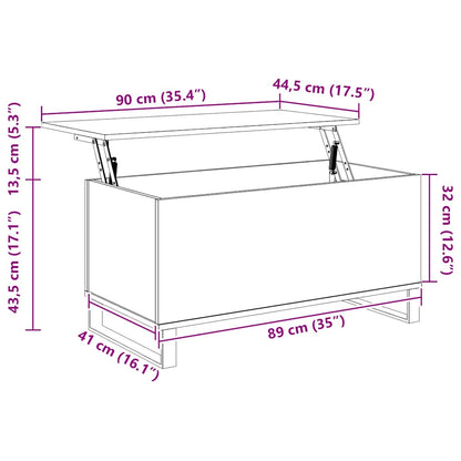 Mesa de centro 90x44,5x45 cm derivados de madeira branco