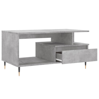 Mesa de centro 90x49x45 derivados de madeira cinzento cimento