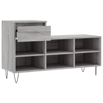 Sapateira 102x36x60 cm derivados de madeira cinzento sonoma