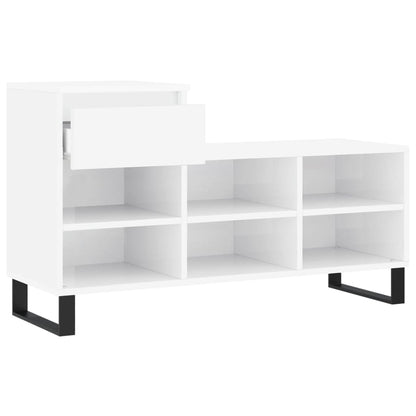 Sapateira 102x36x60 cm derivados de madeira branco brilhante