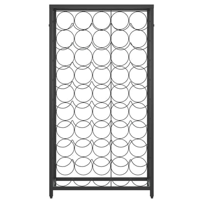 Garrafeira para 45 garrafas 54x18x100 cm ferro forjado preto