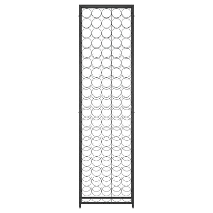 Garrafeira para 95 garrafas 54x18x200 cm ferro forjado preto