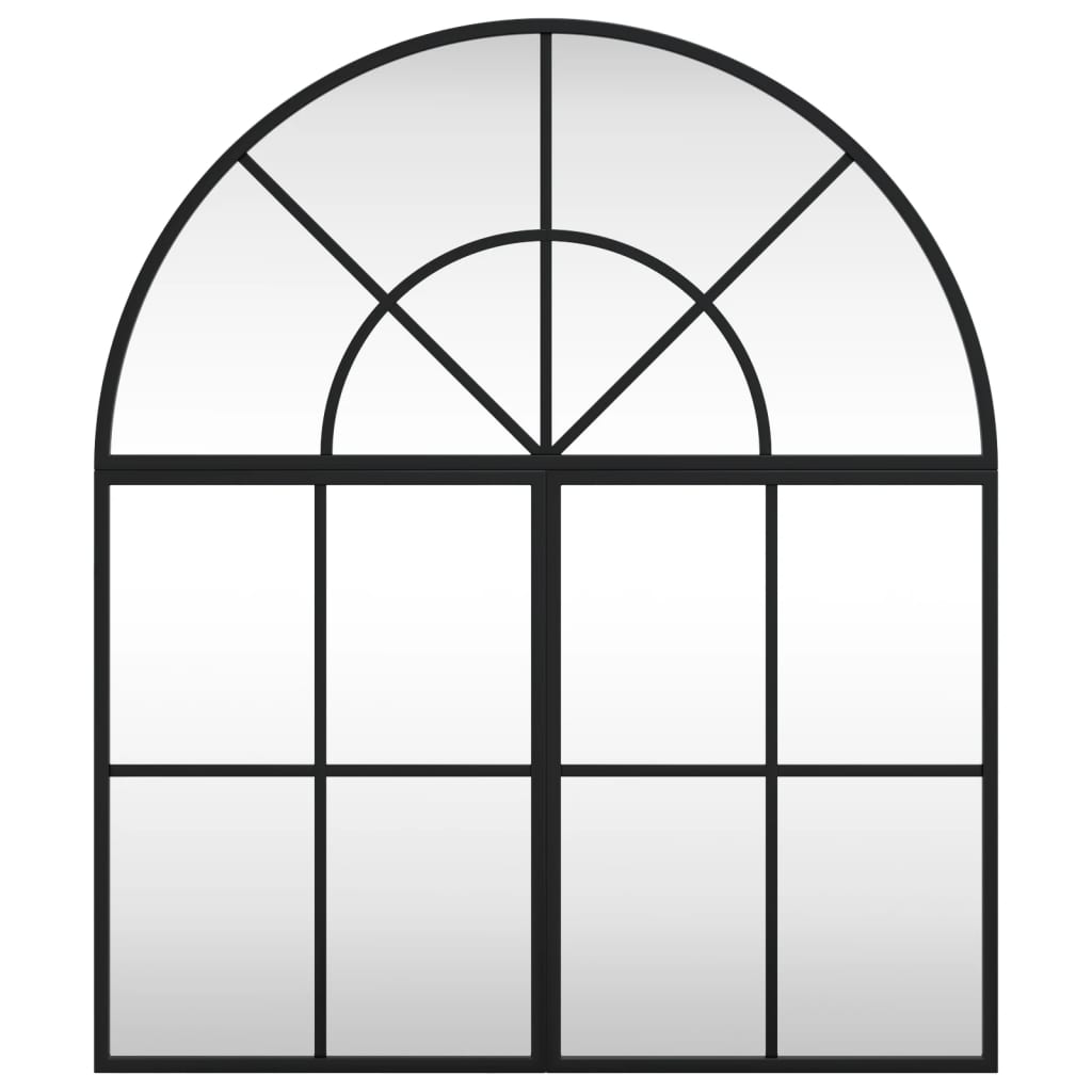 Espelho de parede arqueado 60x70 cm ferro preto