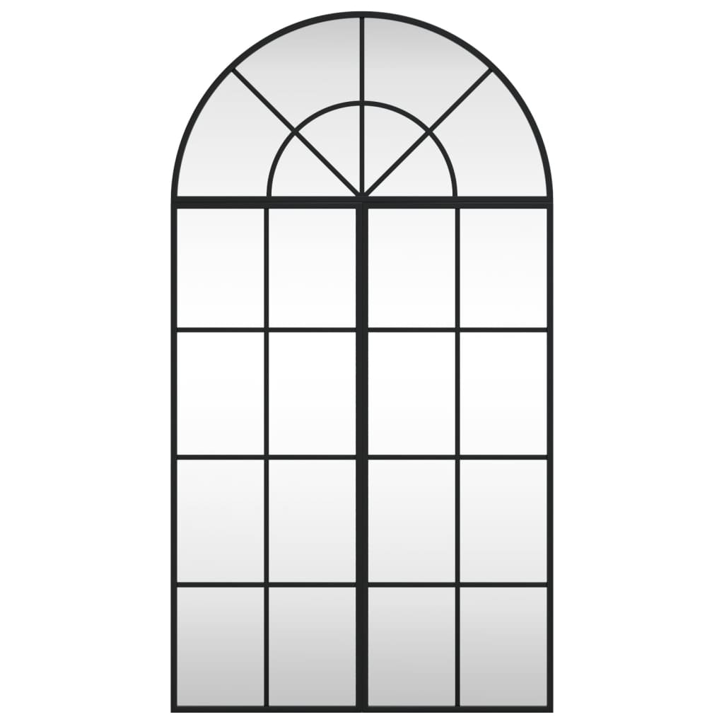Espelho de parede arqueado 60x110 cm ferro preto