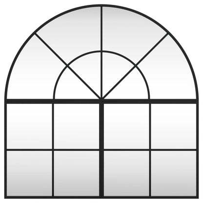 Espelho de parede arqueado 80x80 cm ferro preto