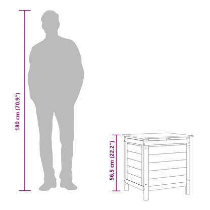 Caixa arrumação p/ jardim 50x49x56,5 cm abeto maciço antracite