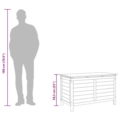 Caixa de arrumação p/ jardim 99x49,5x58,5cm abeto maciço branco