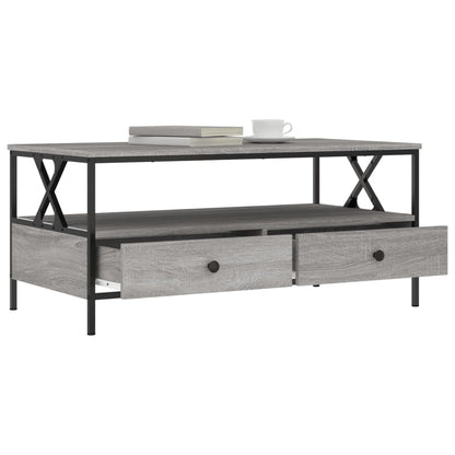 Mesa de centro 100x51x45cm derivados de madeira cinzento sonoma