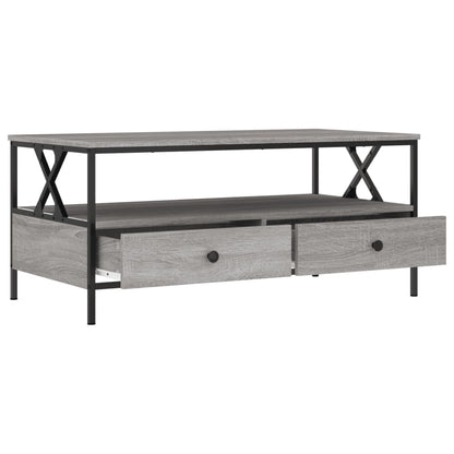 Mesa de centro 100x51x45cm derivados de madeira cinzento sonoma