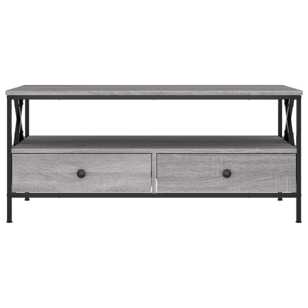 Mesa de centro 100x51x45cm derivados de madeira cinzento sonoma
