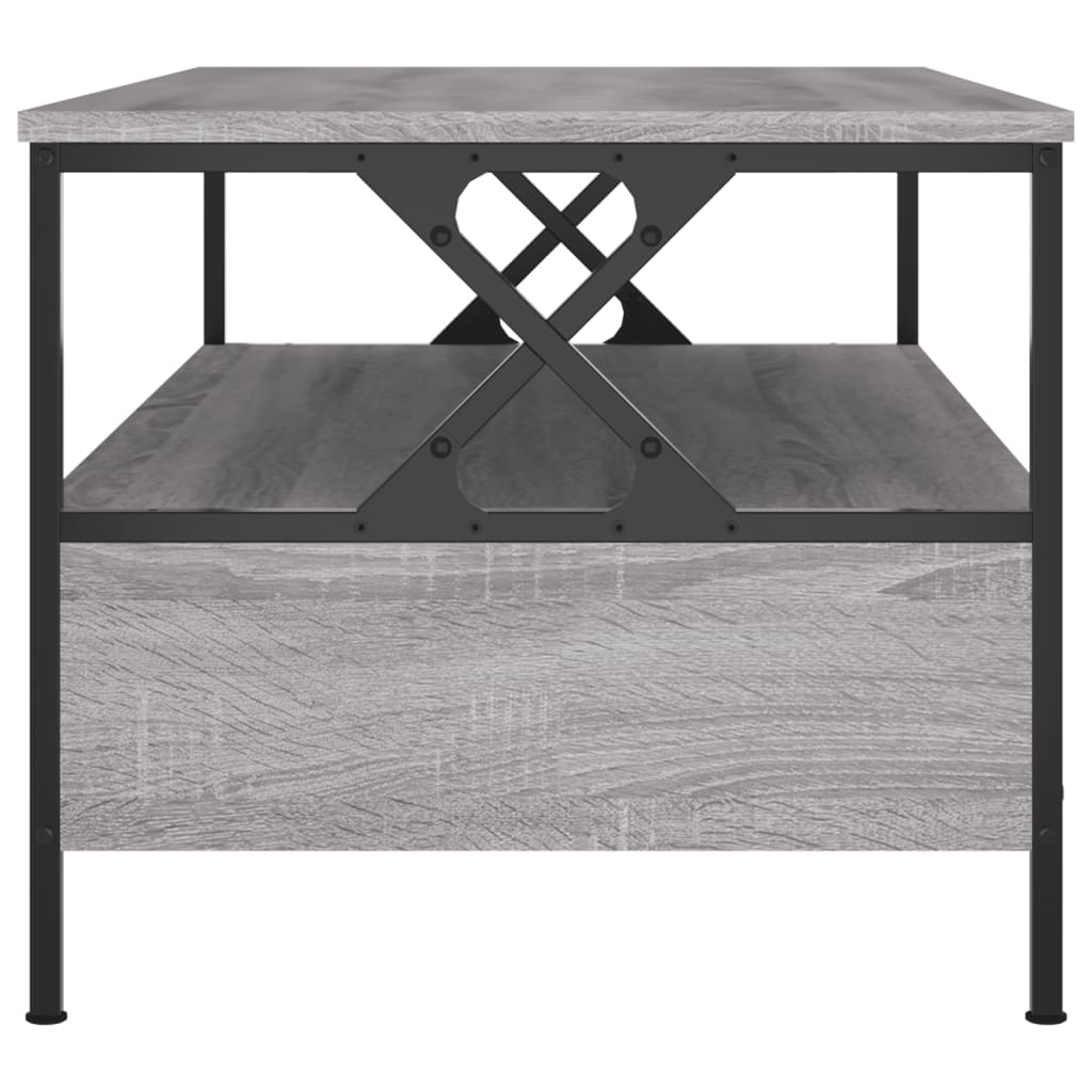 Mesa de centro 100x51x45cm derivados de madeira cinzento sonoma
