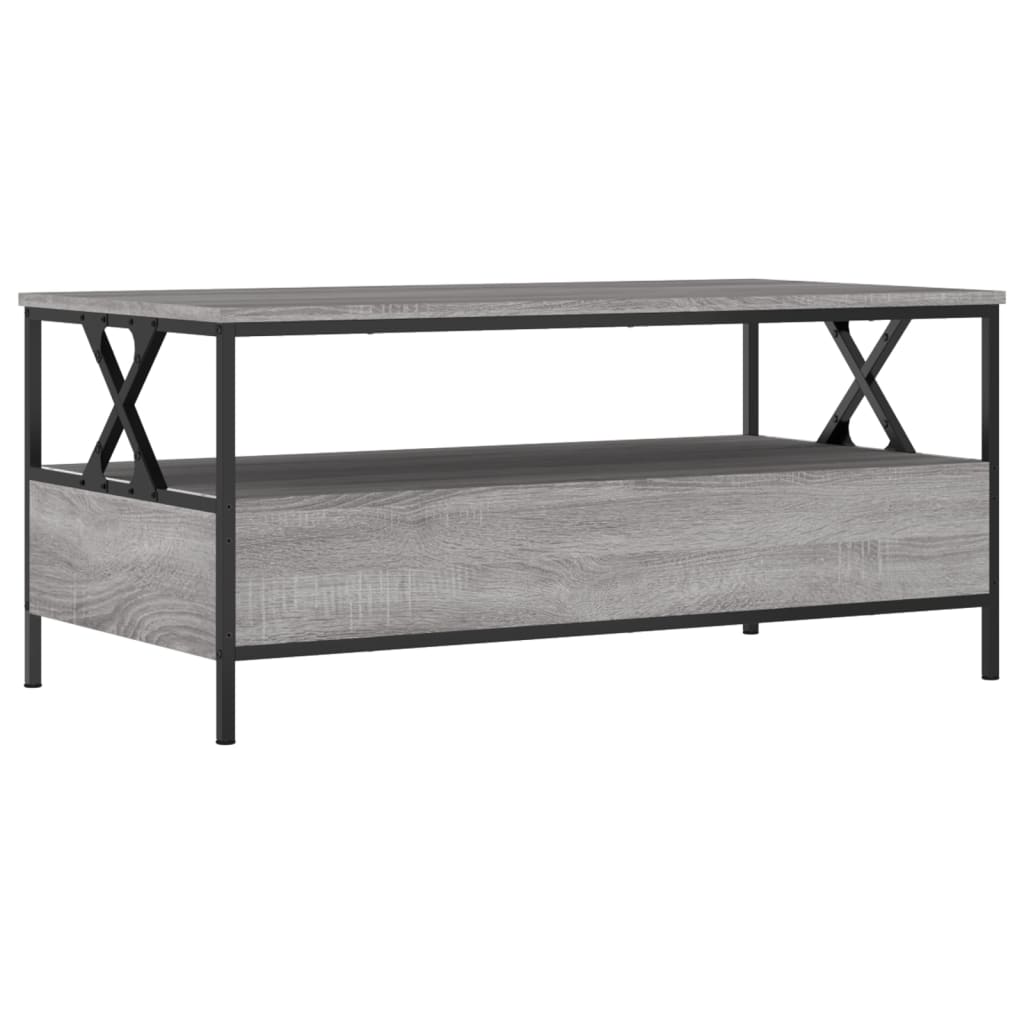 Mesa de centro 100x51x45cm derivados de madeira cinzento sonoma
