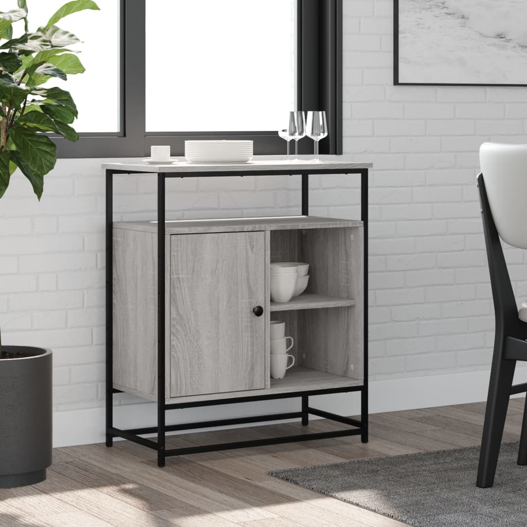 Aparador 69x35x80 cm derivados de madeira cinzento sonoma