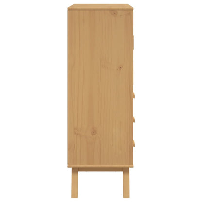 Armário alto OLDEN 85x43x125cm madeira de pinho maciça castanho