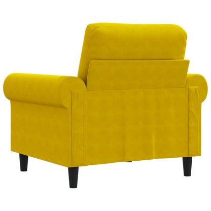 Poltrona veludo amarelo