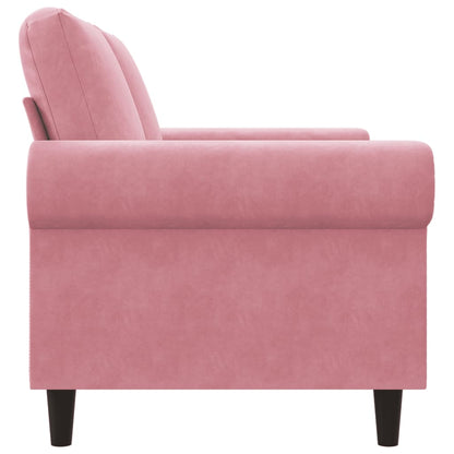 Sofá de 2 lugares veludo 120 cm rosa
