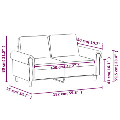 Sofá de 2 lugares veludo 120 cm rosa